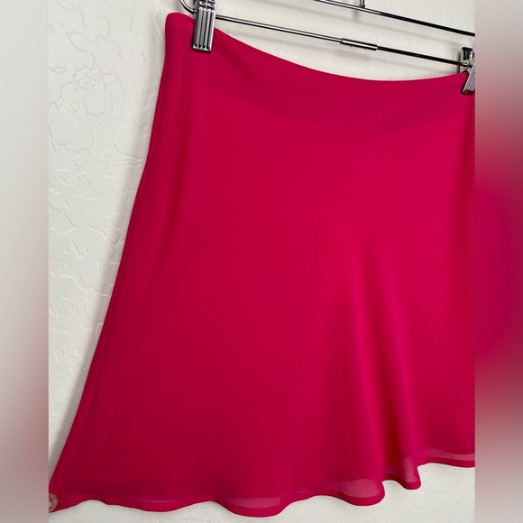 NEW Heatherly Stitch Fix Hot Barbie Pink‎ Flutter Flounce Mini Skirt Sz M 0664 - Picture 2 of 7